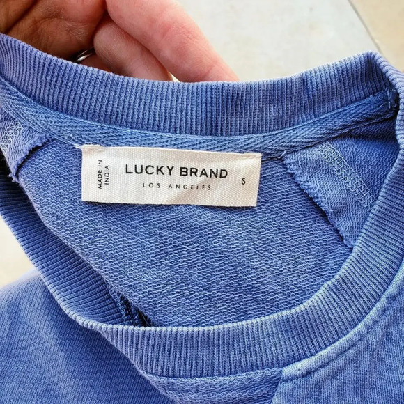 NWT LUCKY BRAND Women's Size Small Blue Sweater T-Shirt Dress - Picture 3 of 14
